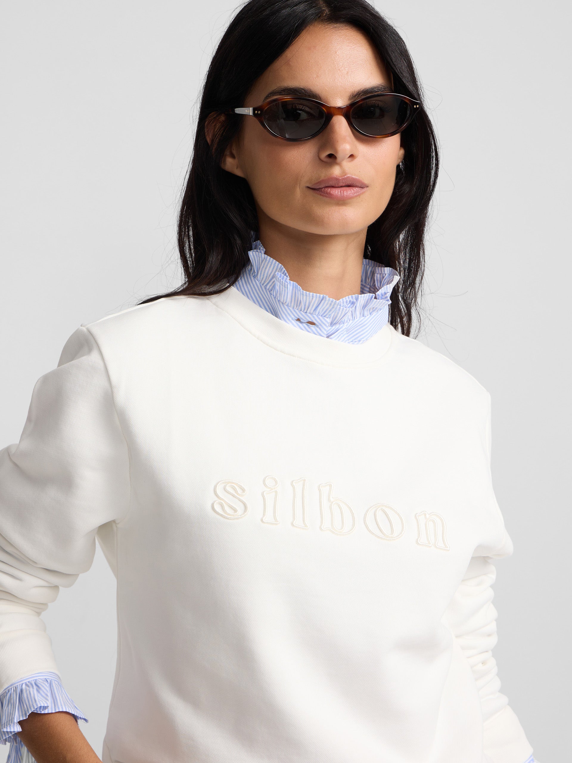 Sudadera woman silbon crudo