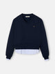 Sudadera woman bajo camisero marino