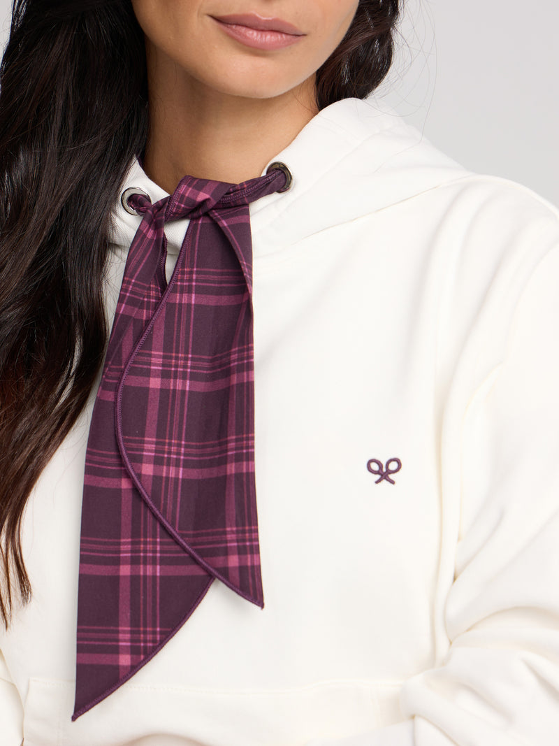 Sudadera woman capucha pañuelo crudo