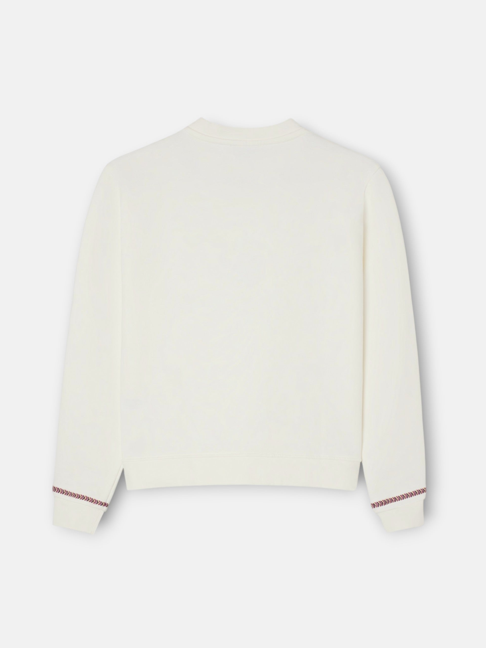 Sudadera woman bordado etnico crudo