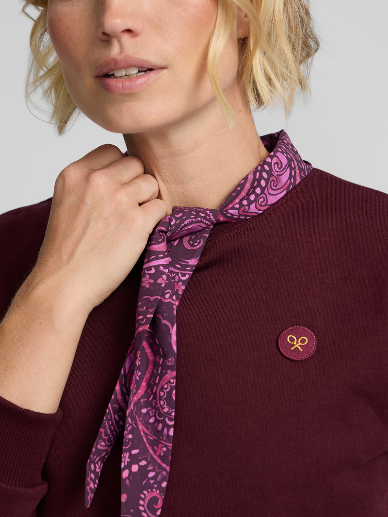 Sudadera woman pañuelo granate