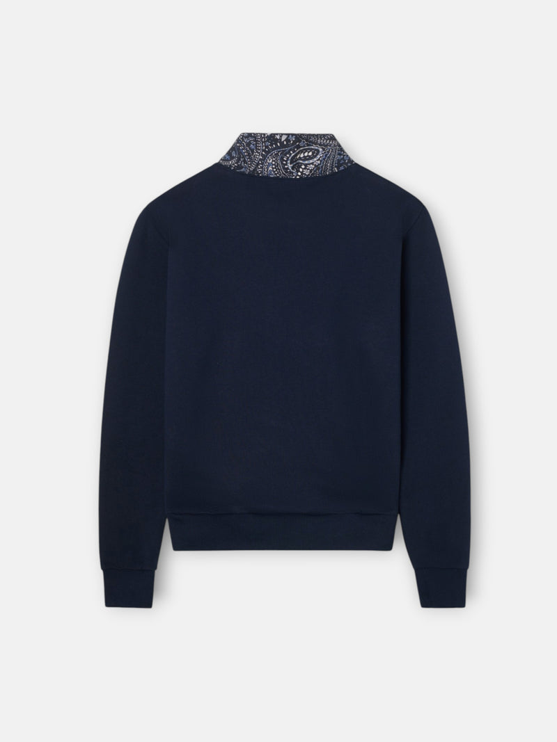 Sweatshirt mulher lenço azul-marinho