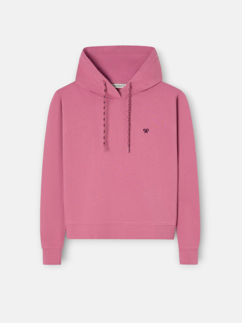 Sudadera woman capucha silbon rebel rosa