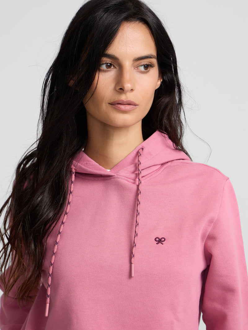 Sudadera woman capucha silbon rebel rosa