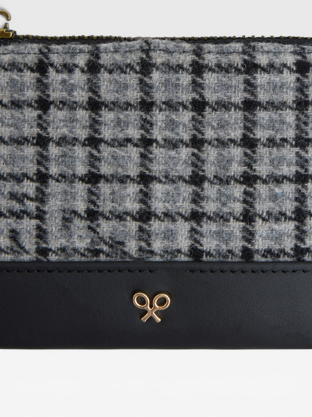 Porte-monnaie à carreaux gris
