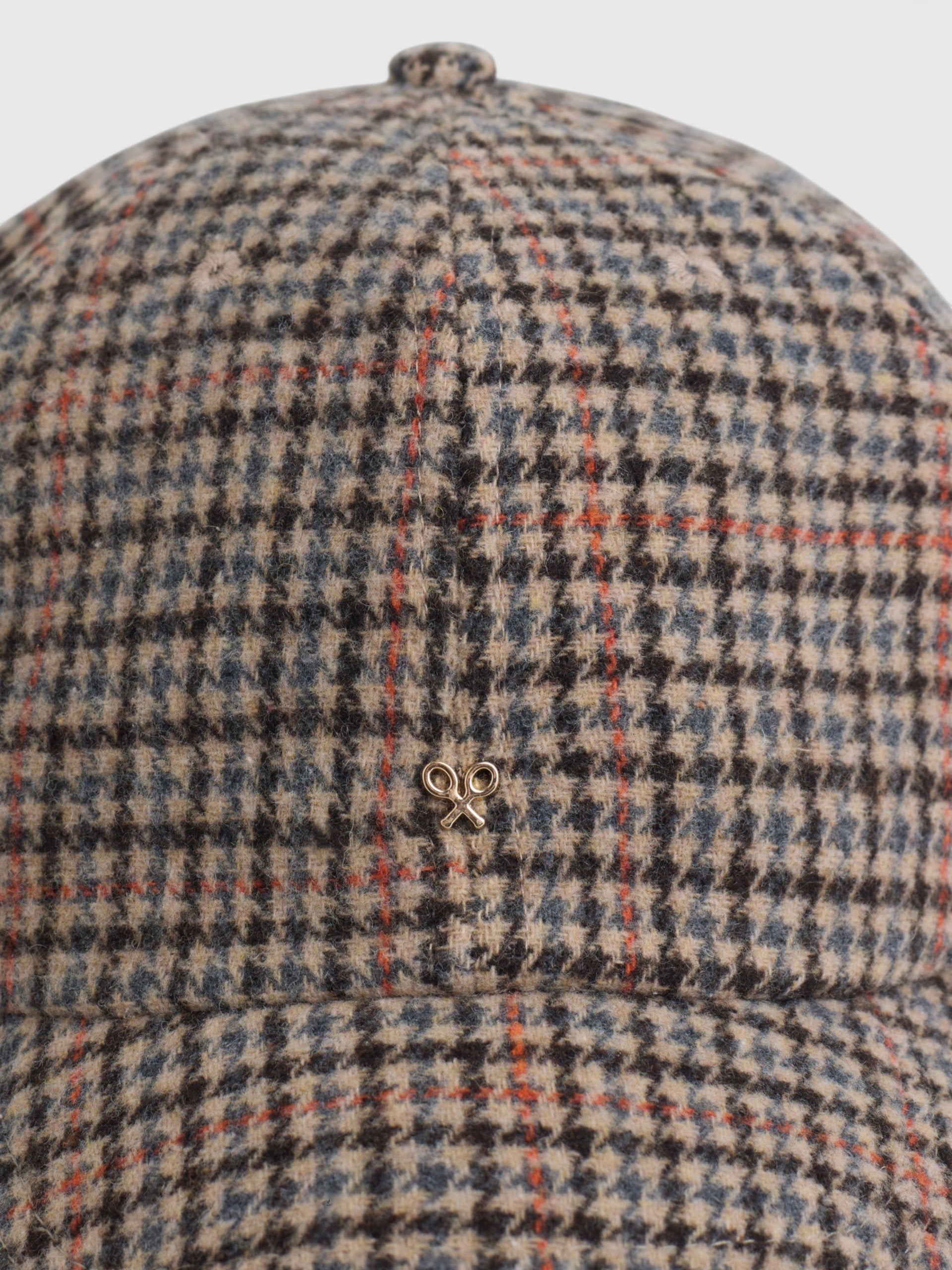 Gorra silbon cuadros marrones