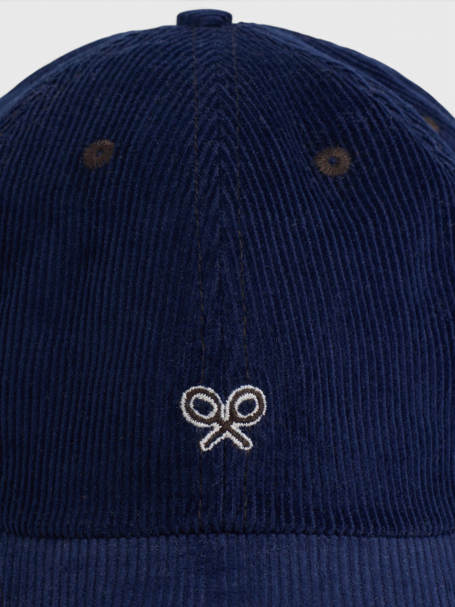 Gorra silbon combinada pana azul marino