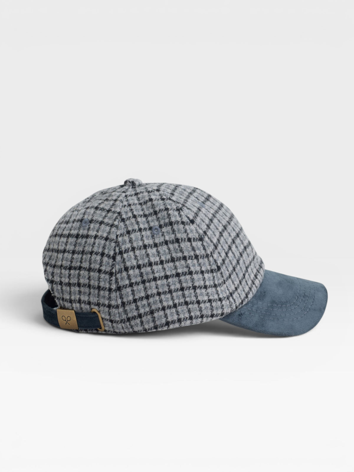 Gorra silbon cuadros grises