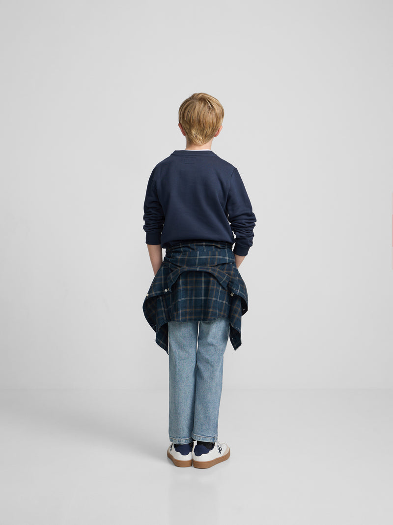 Sudadera kids silbon patch azul marino