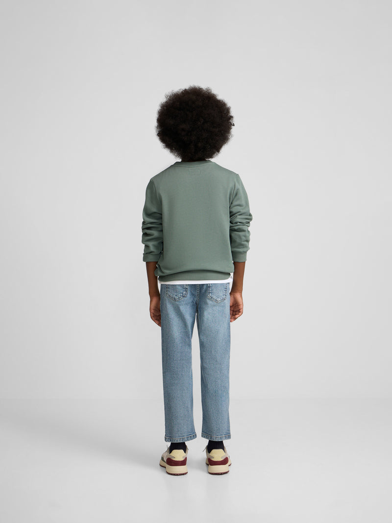 Sudadera kids minilogo verde oscuro