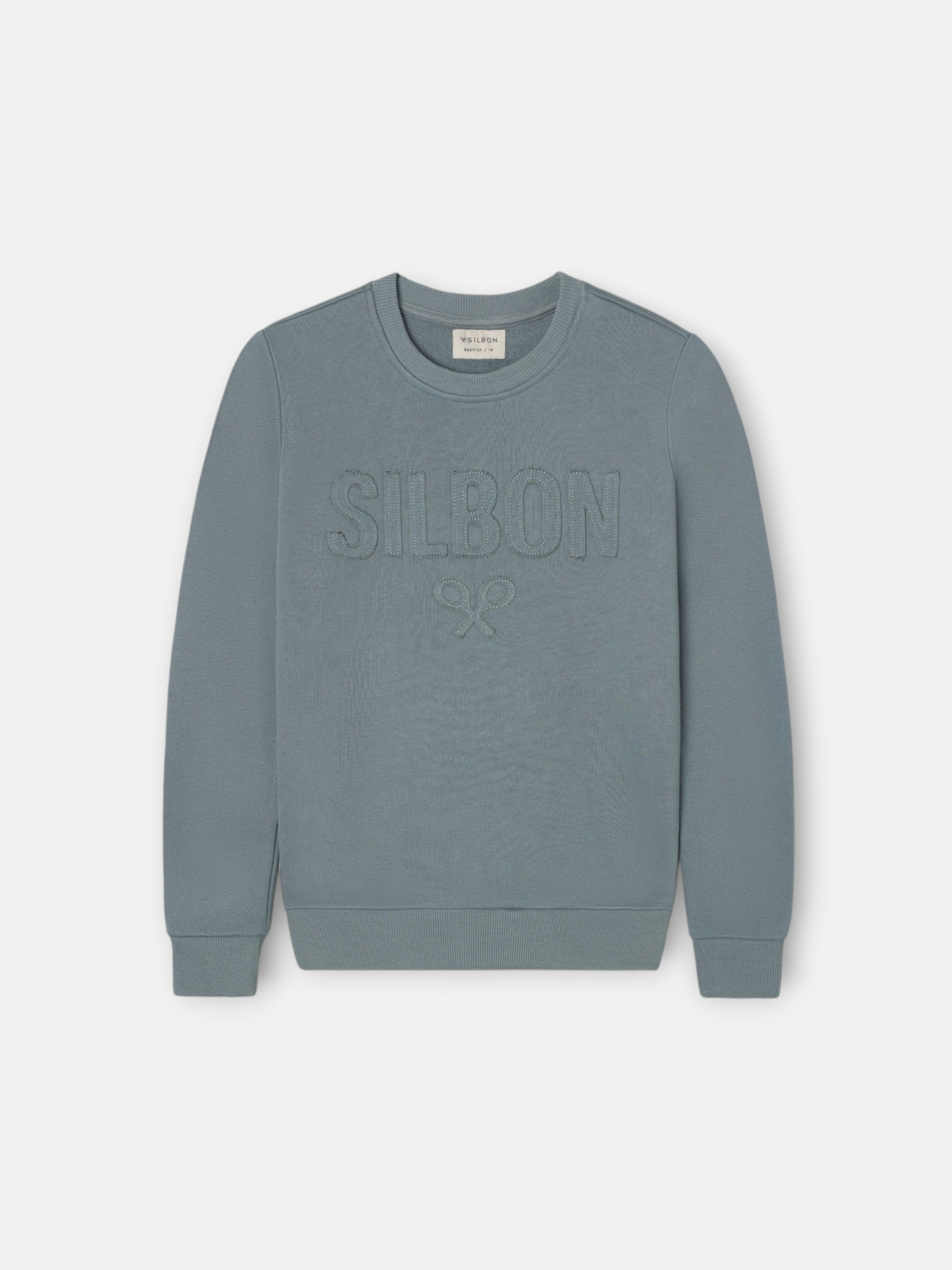 Sudadera kids silbon patch verde oscuro