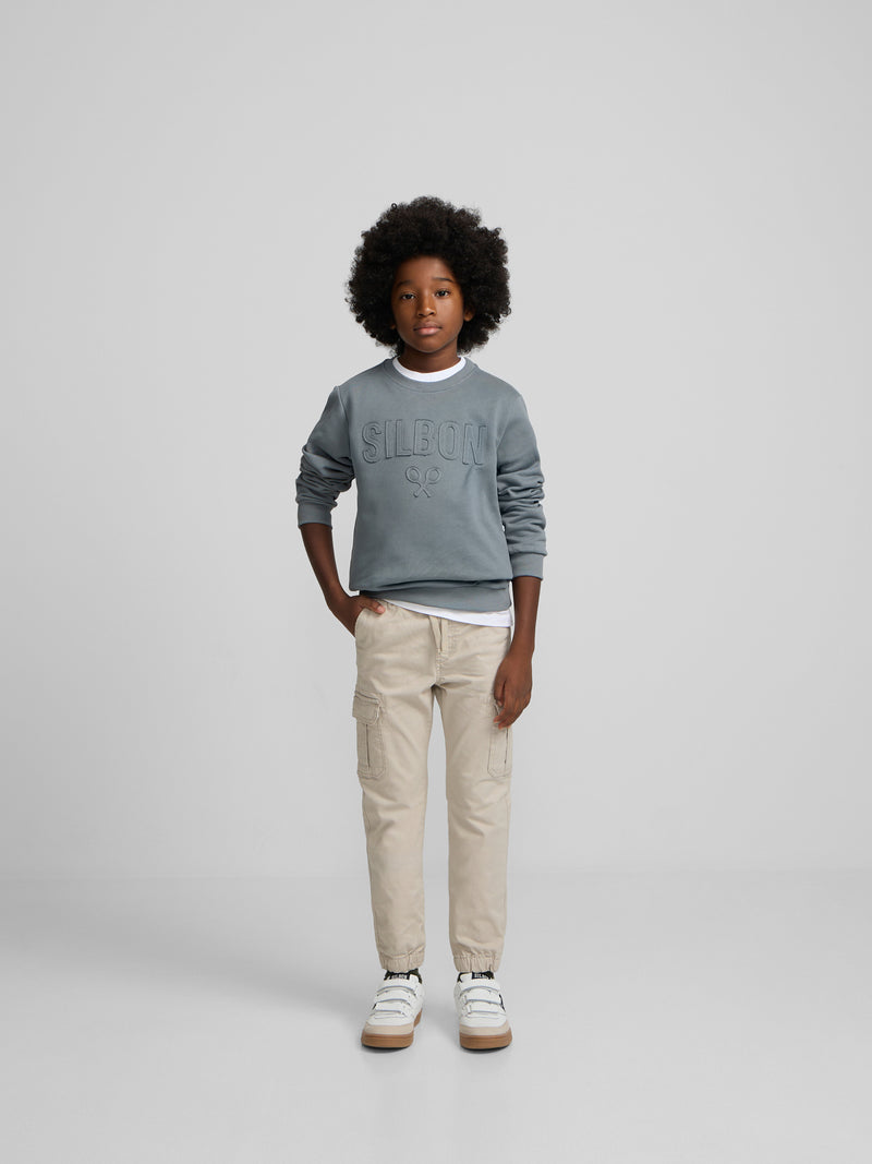 Sudadera kids silbon patch verde oscuro