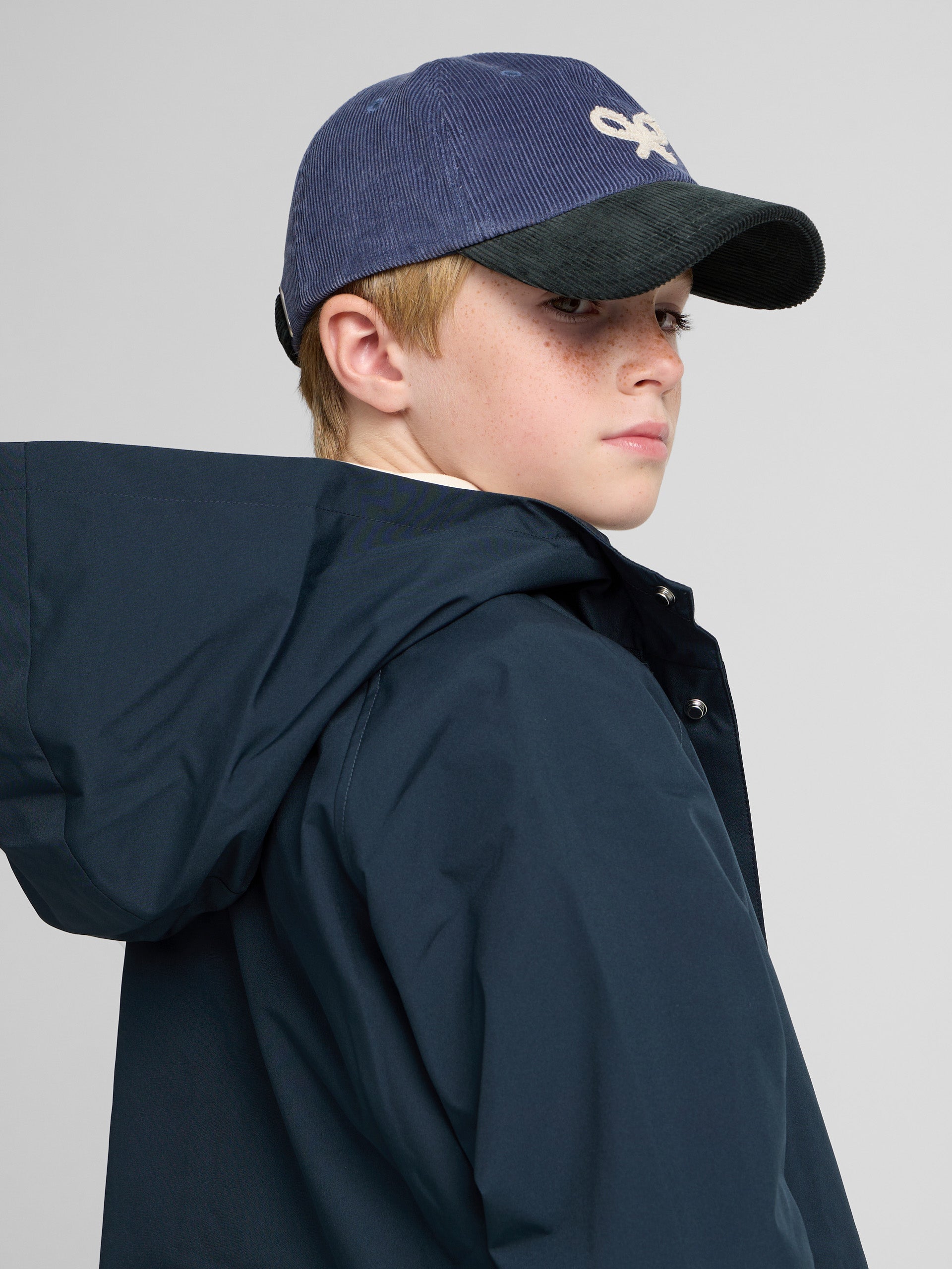 Navy blue kids windbreaker