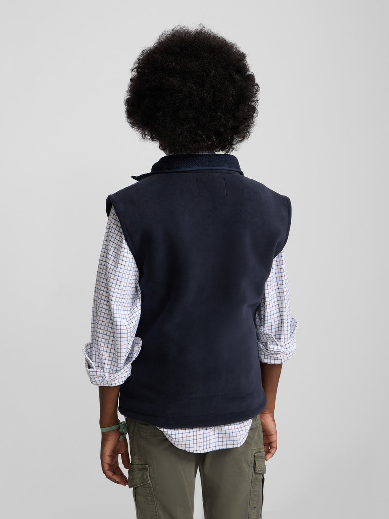 Colete polar kids smile azul-marinho