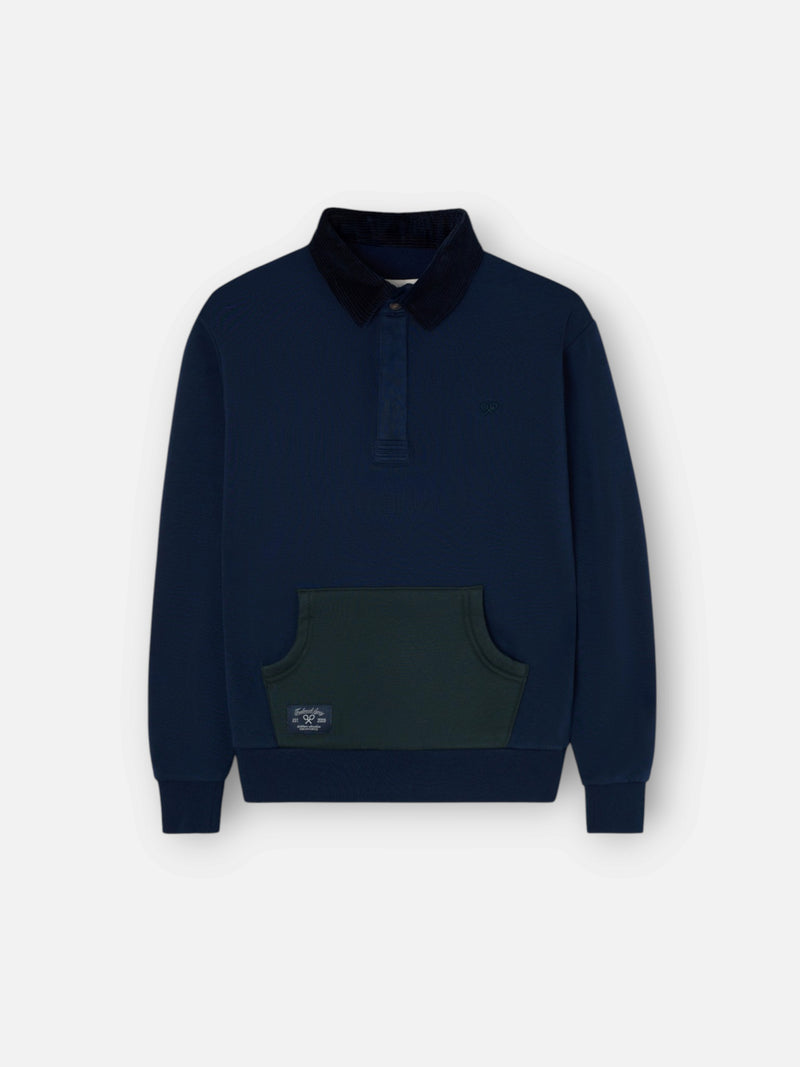 Forro polar kids canguro bicolor azul marino