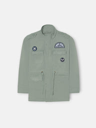 Chaqueta kids militar parches verde