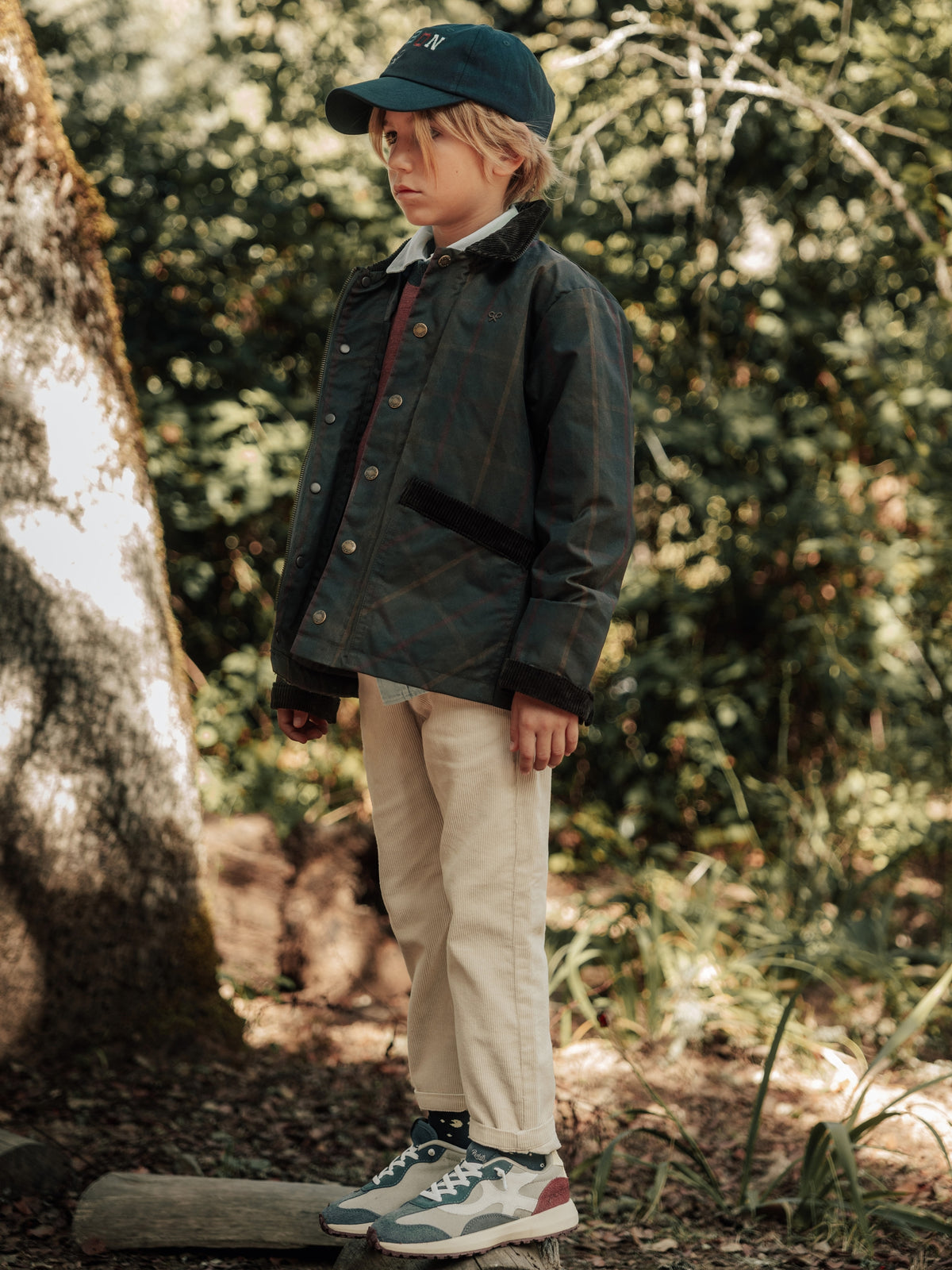 Abrigo kids encerado cuadros
