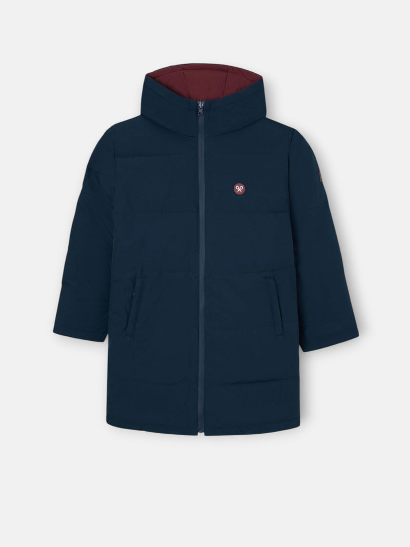 Abrigo largo acolchado kids reversible bicolor
