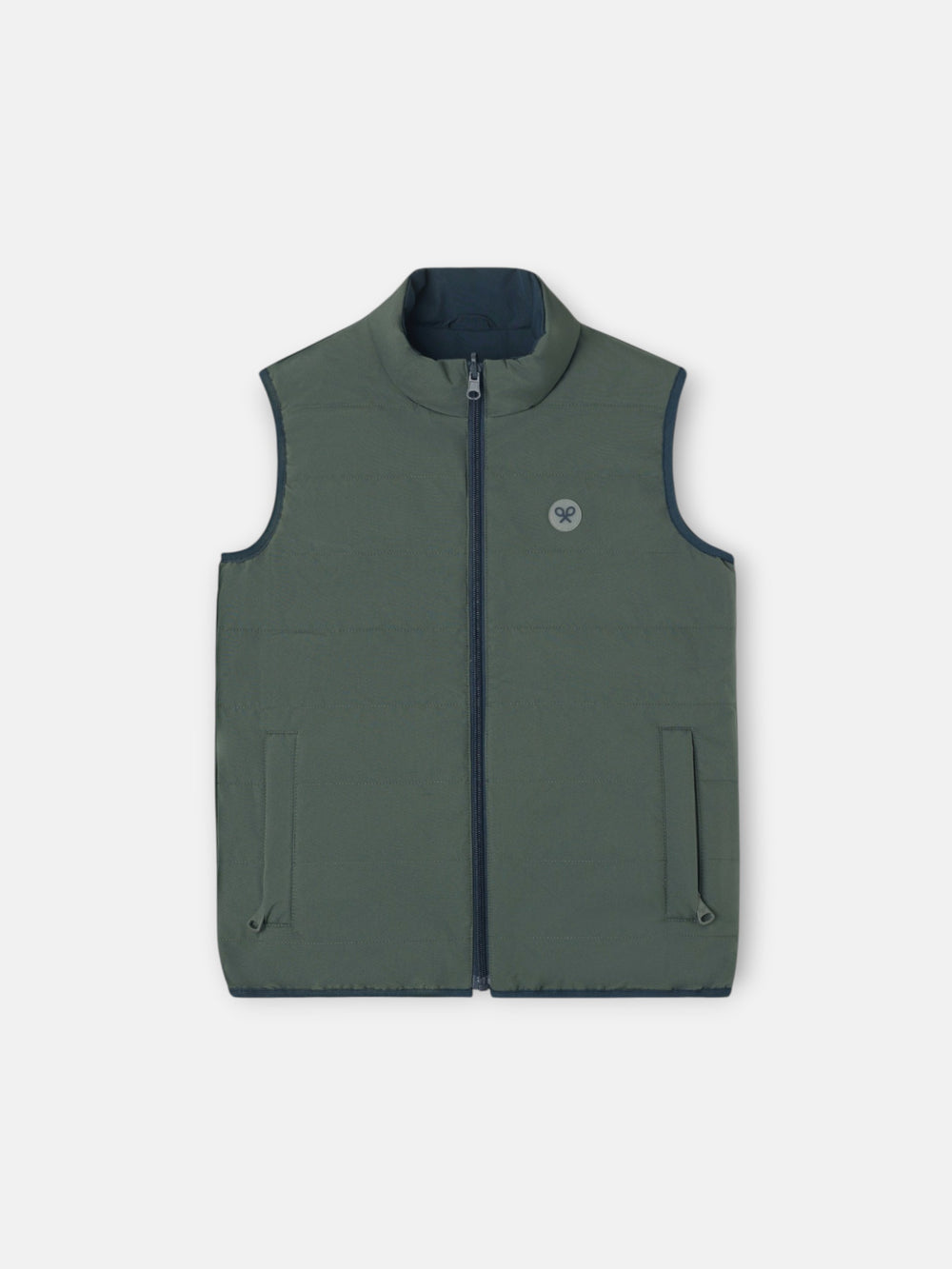 Chaleco kids reversible bolsillos verde marino