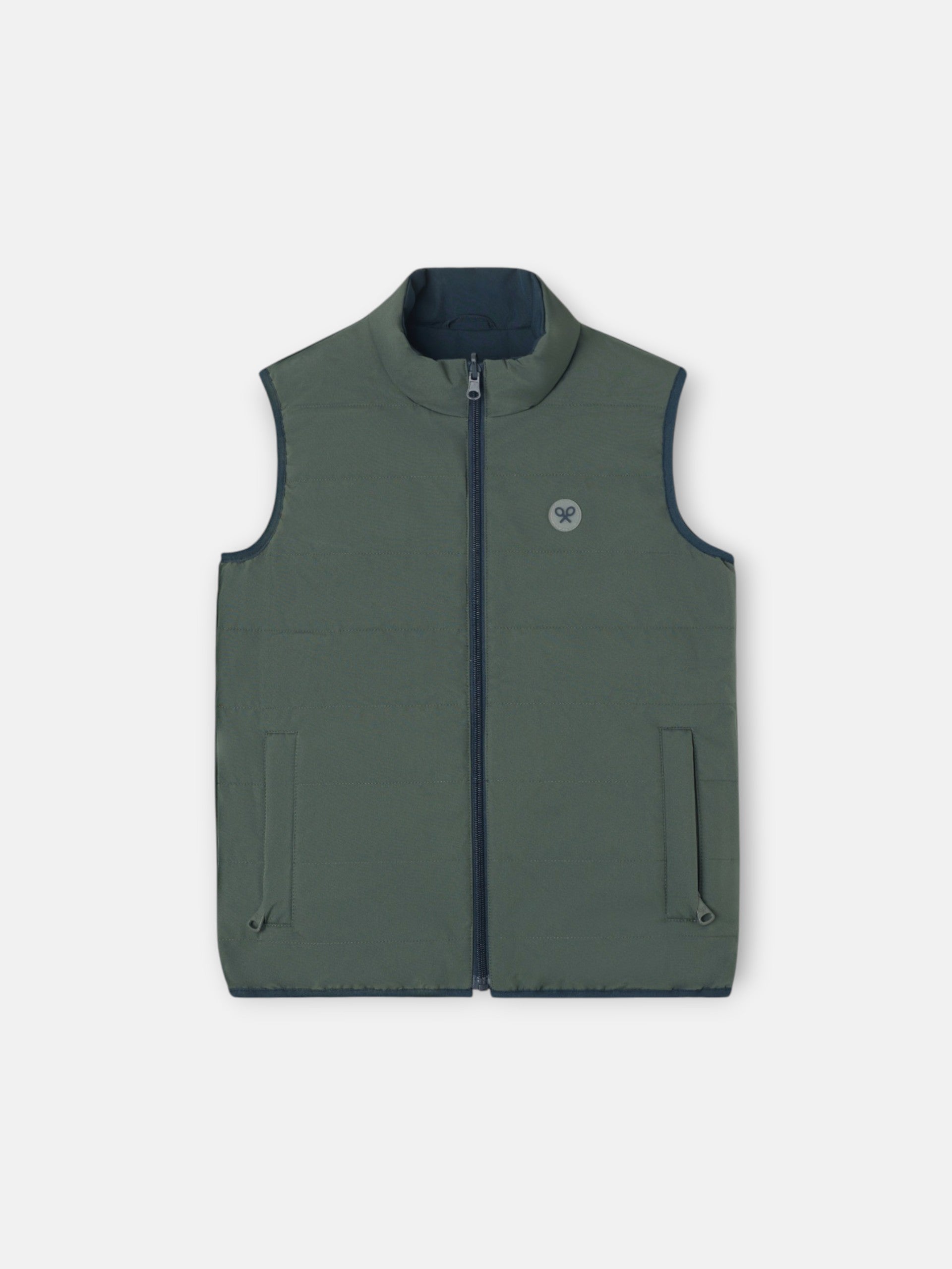Chaleco kids reversible bolsillos verde marino