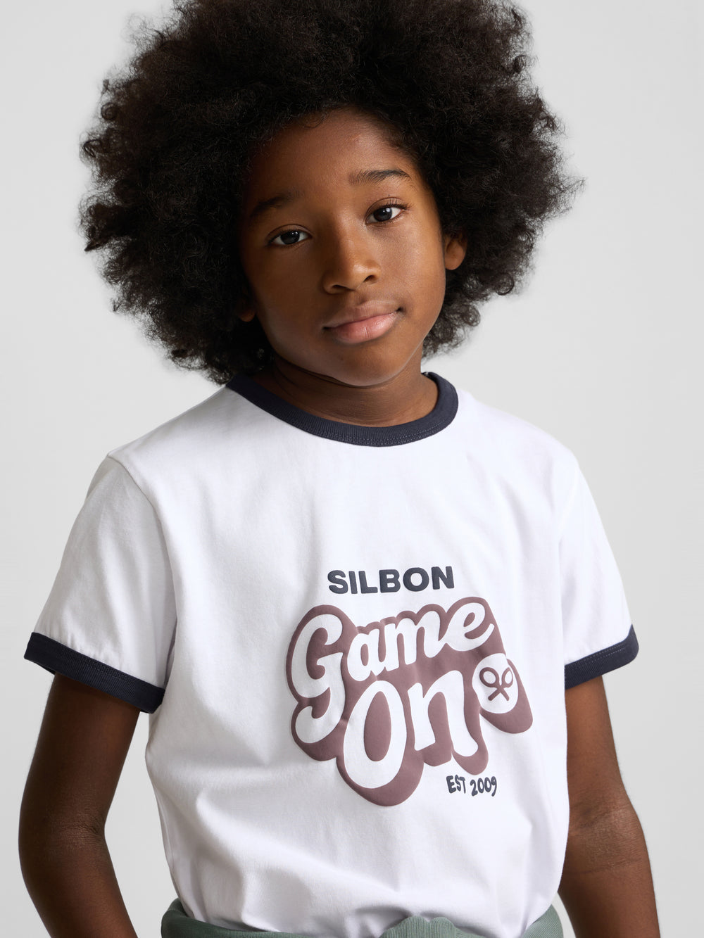 T-shirt enfant "game on" blanche