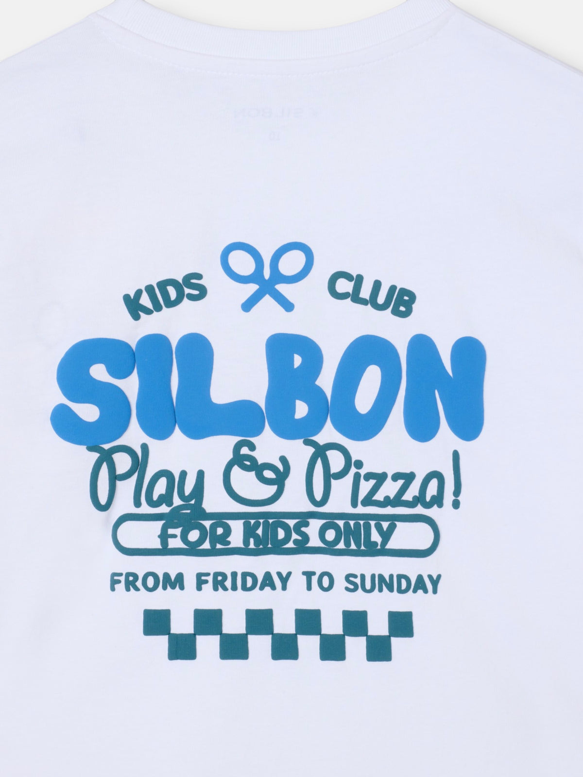 Camiseta kids play y pizza blanca