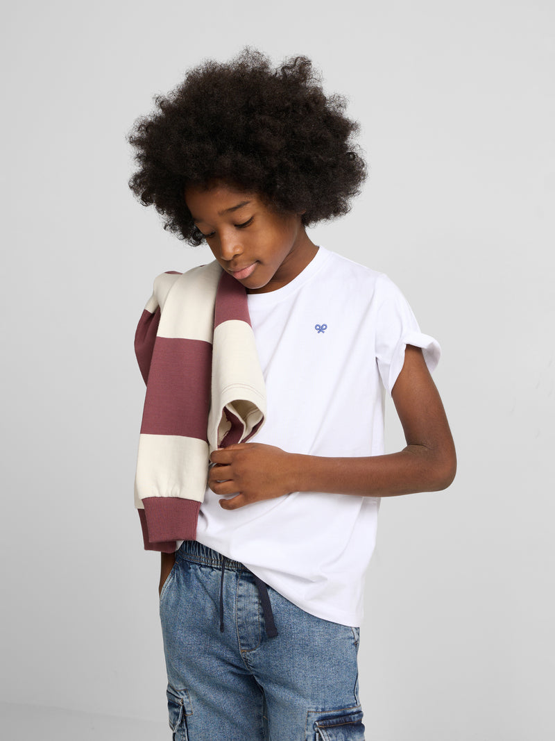 T-shirt enfants play et pizza blanche
