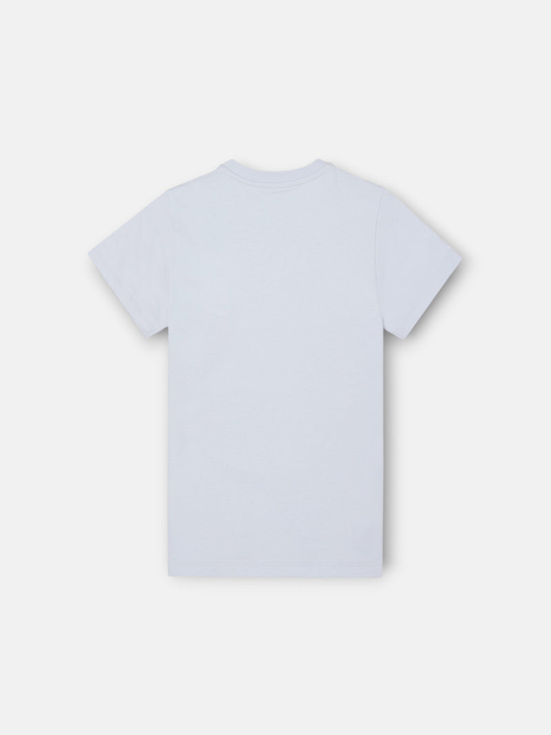 T-shirt enfant poche étiquette bleu clair