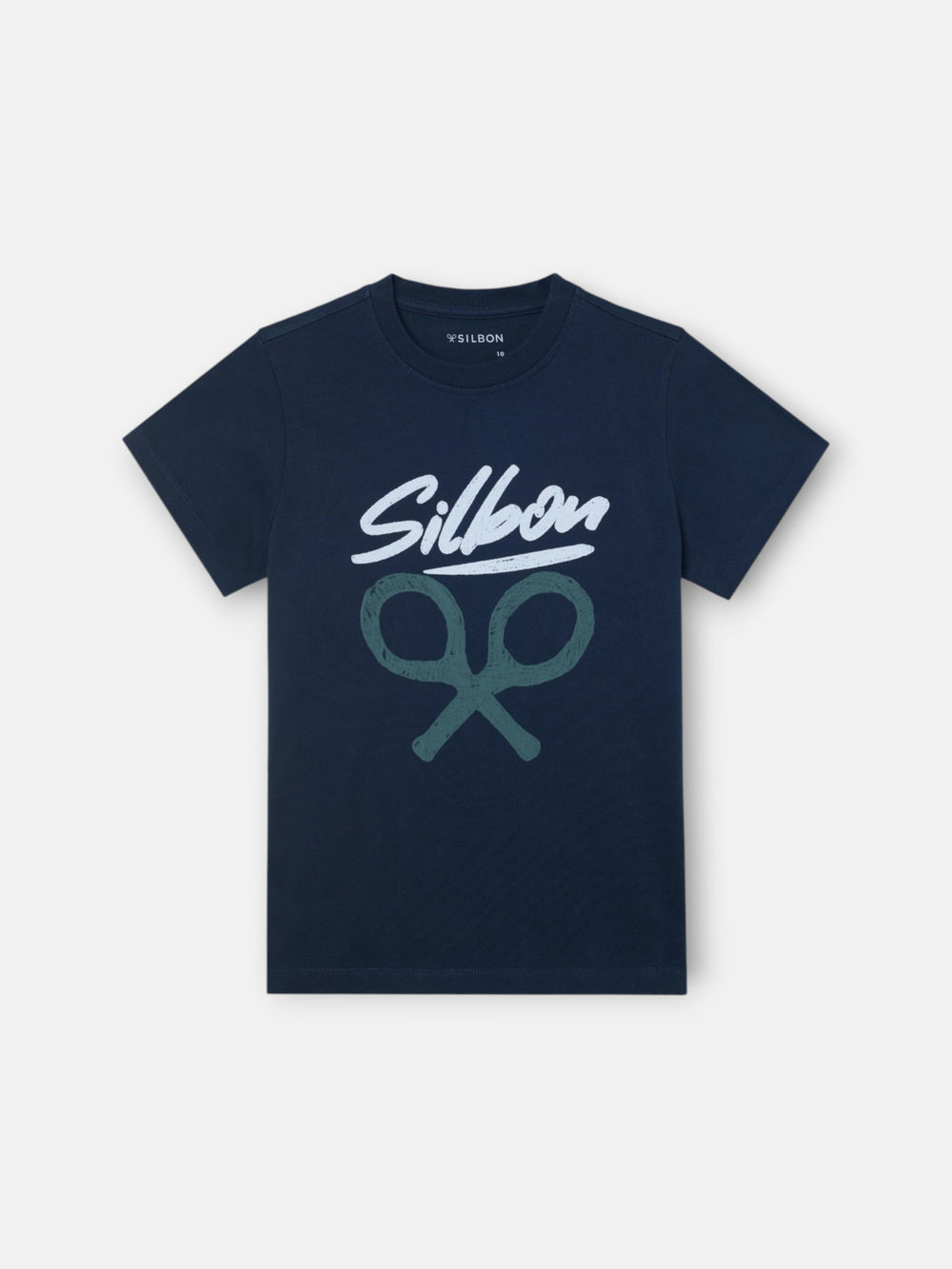 Camiseta kids silbon dibujo azul marino