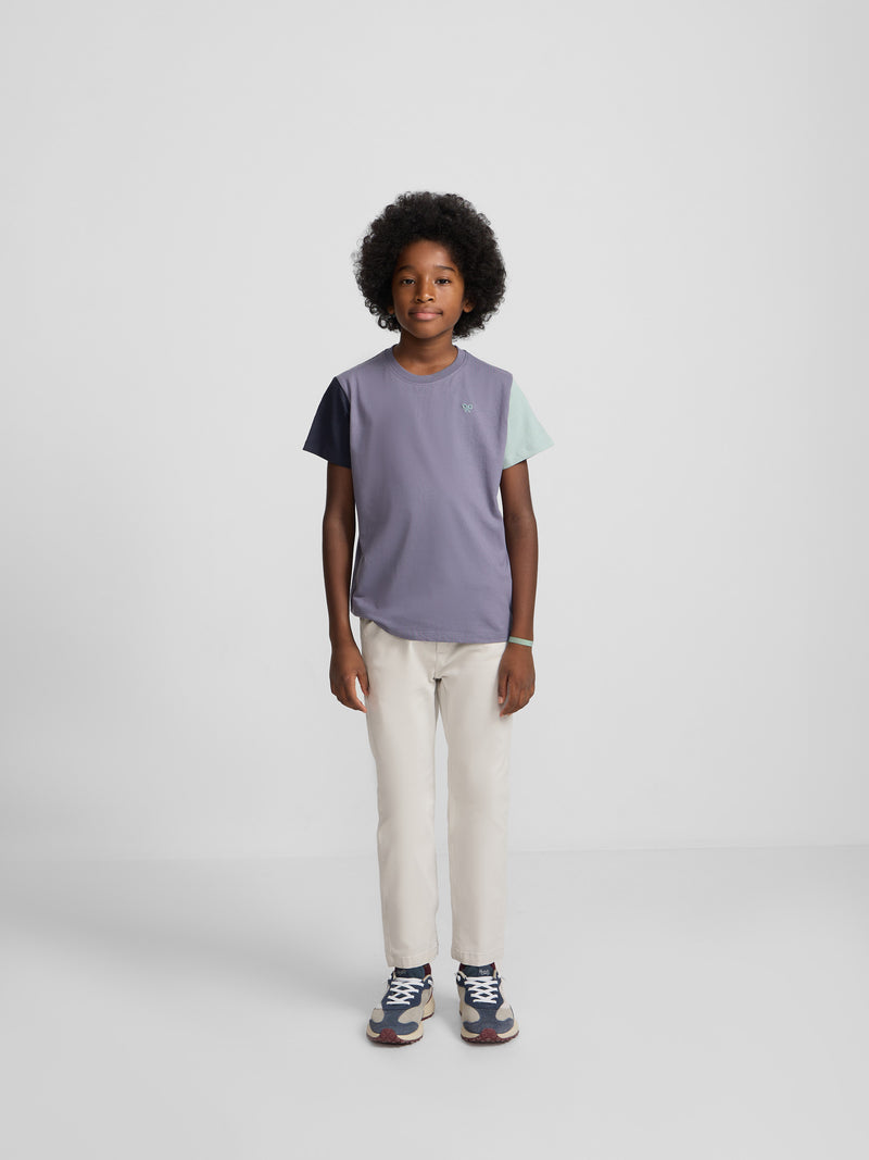 Kids multicolor T-shirt indigo blue terry