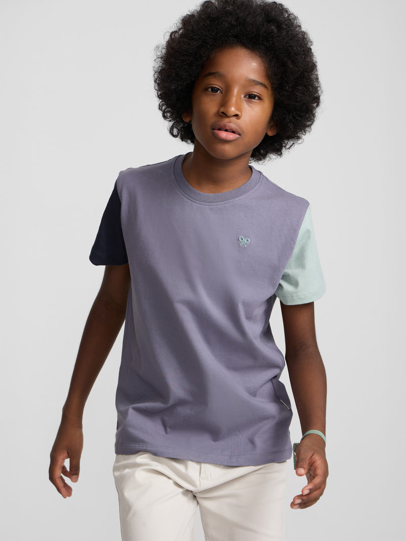 Kids multicolor T-shirt indigo blue terry