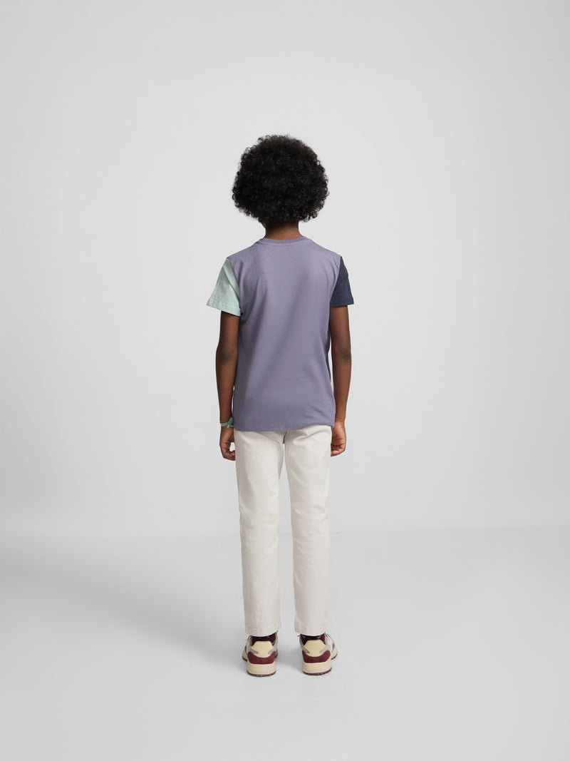 Kids multicolor T-shirt indigo blue terry