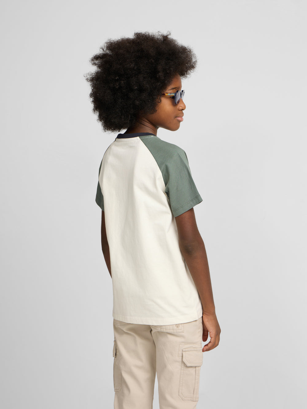 Camisola kids raglã varsity verde escuro