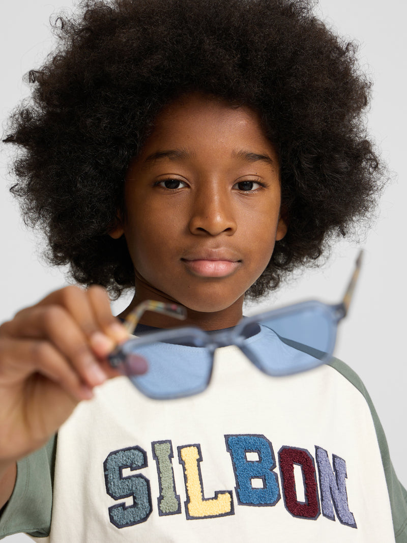 Camiseta kids ranglan varsity verde oscuro