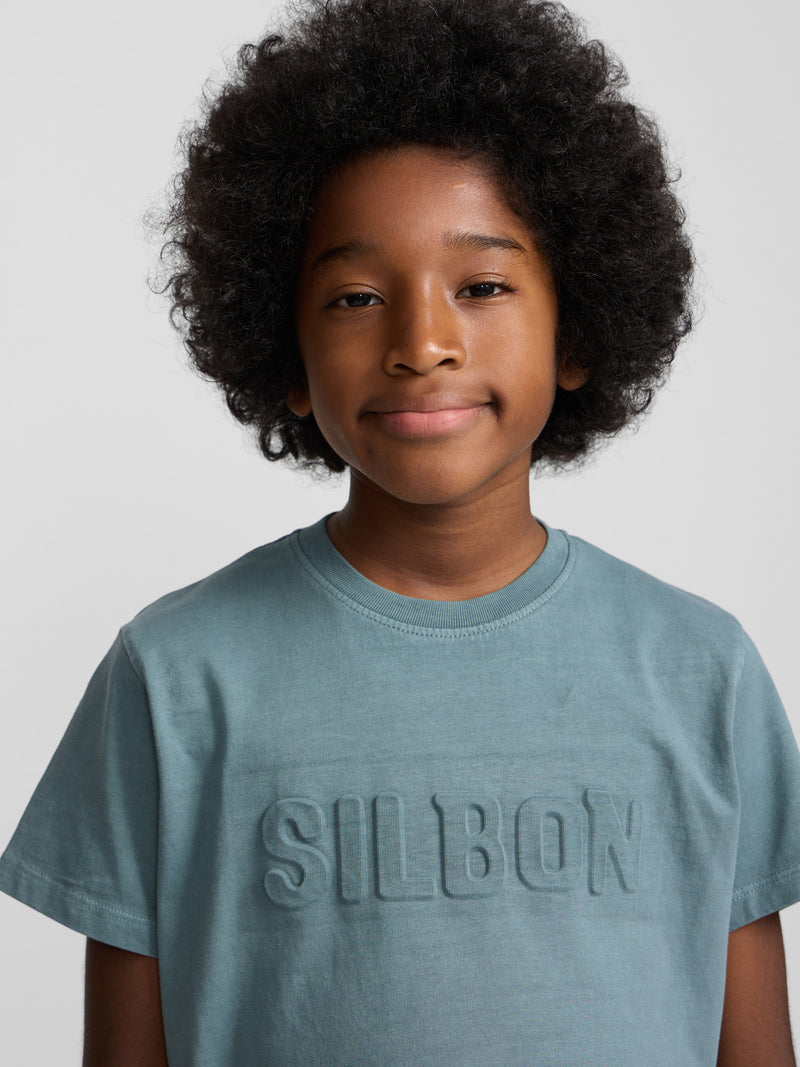 Kids garment dye green t-shirt