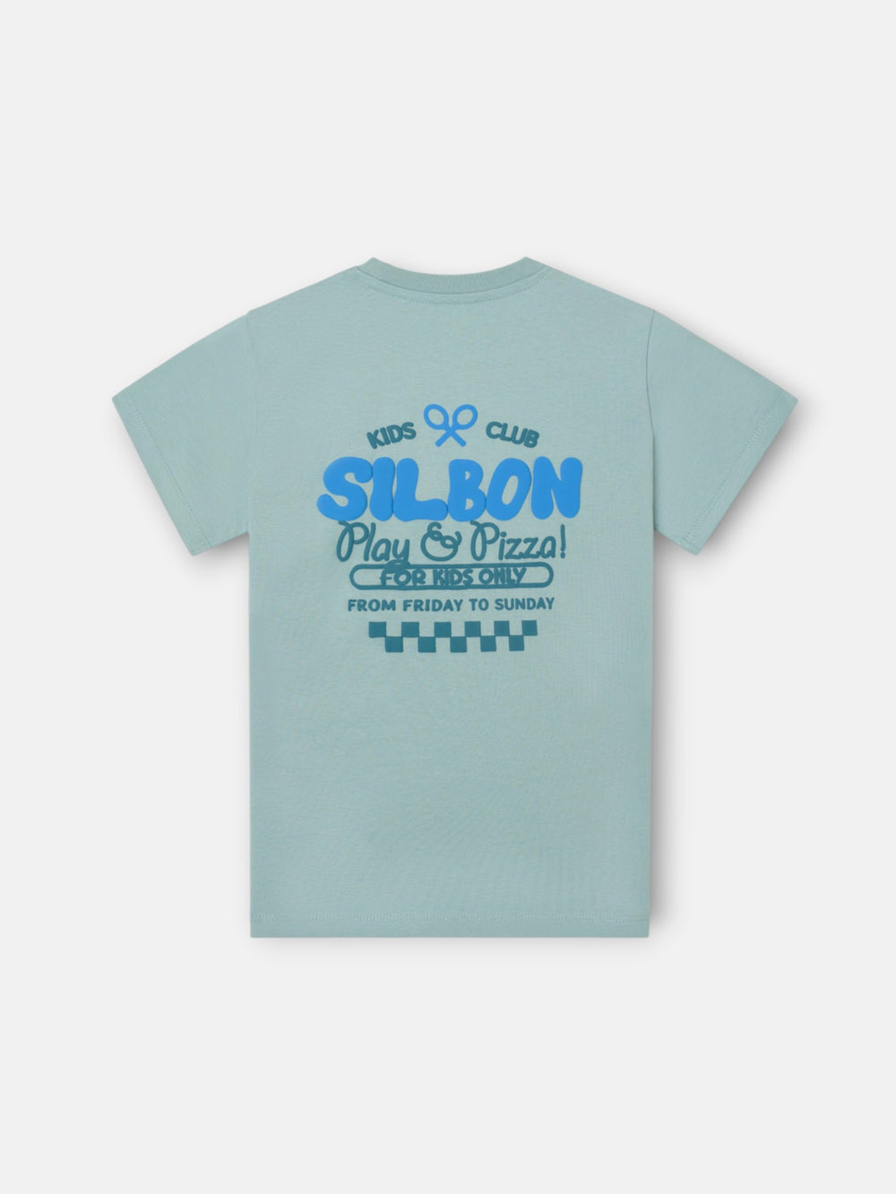 Camiseta kids play y pizza verde