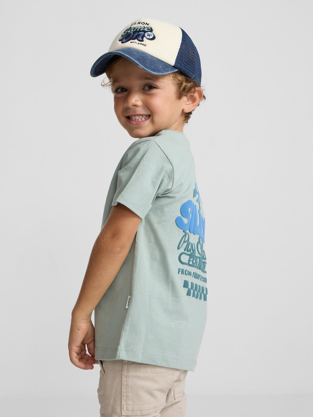 T-shirt kids play e pizza verde