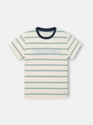Camiseta kids raya fina stitching verde
