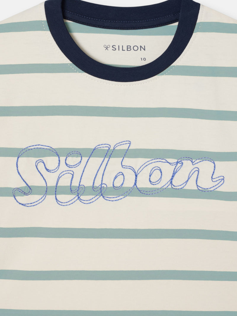 Camiseta kids raya fina stitching verde