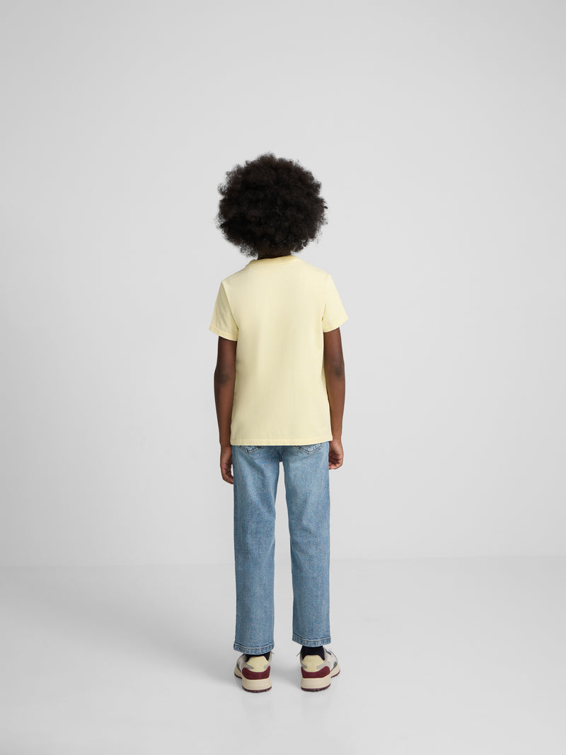 T-shirt enfant poche étiquette jaune
