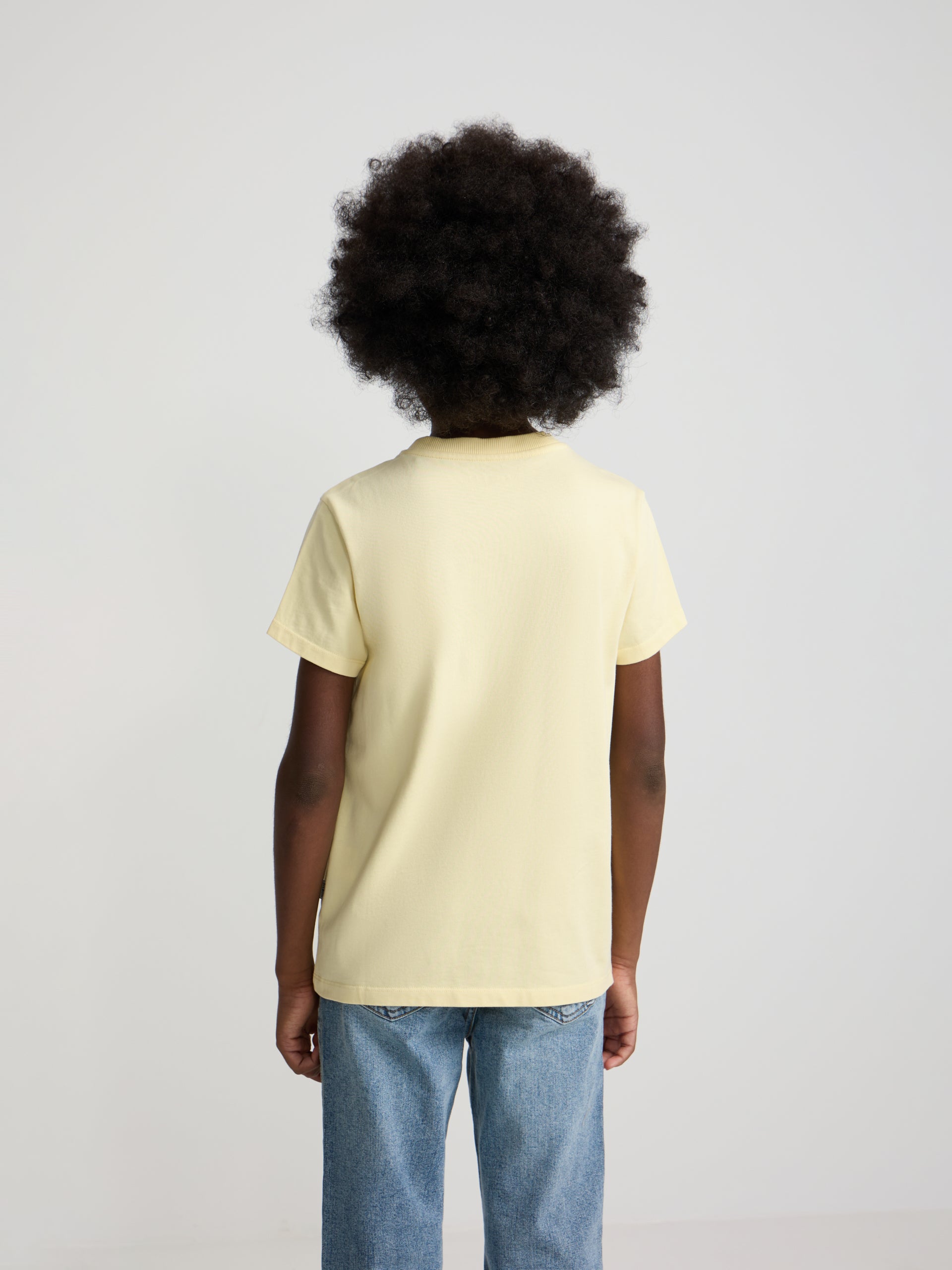T-shirt enfant poche étiquette jaune