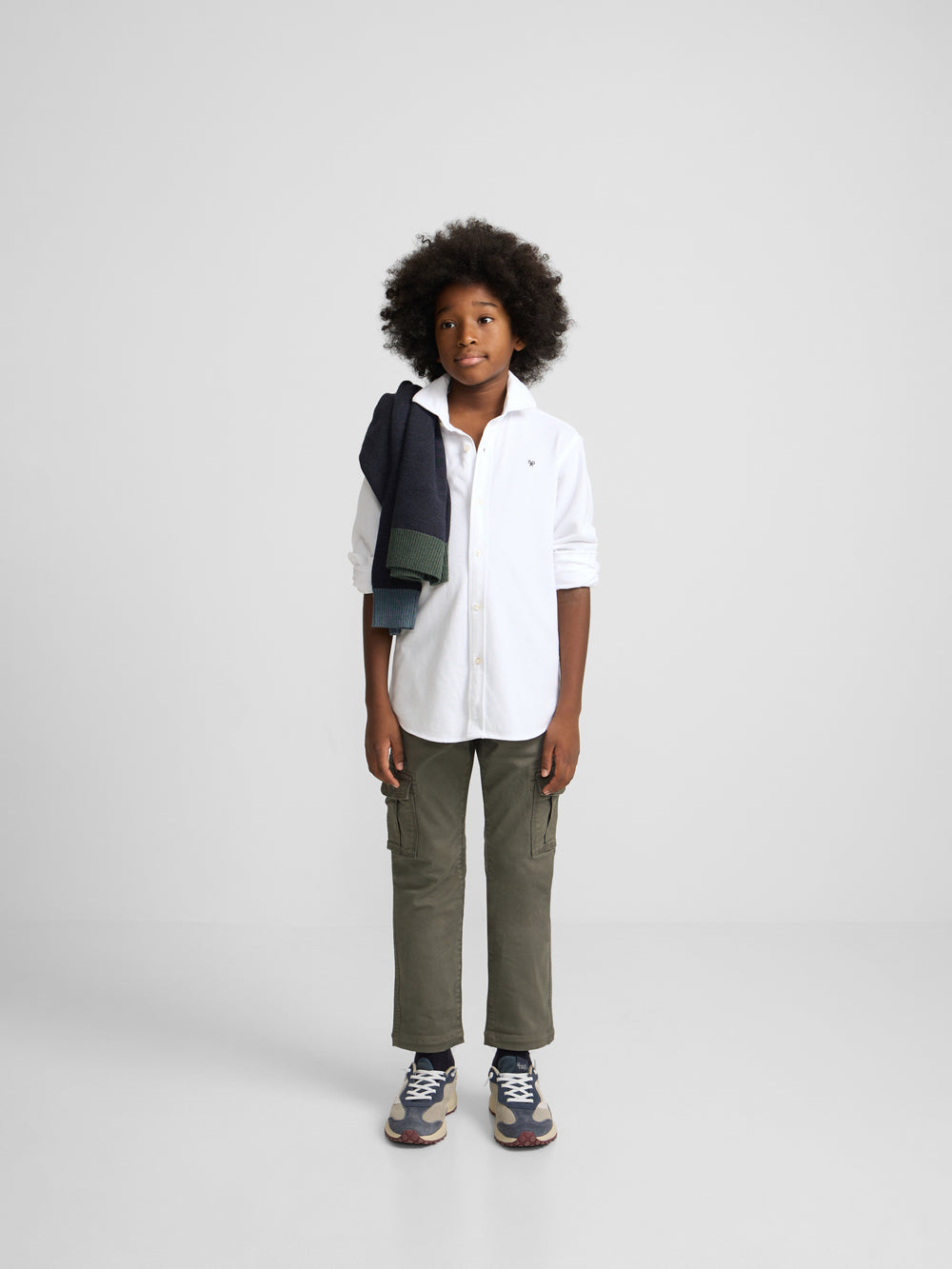 Camisa sport criança piqué branco