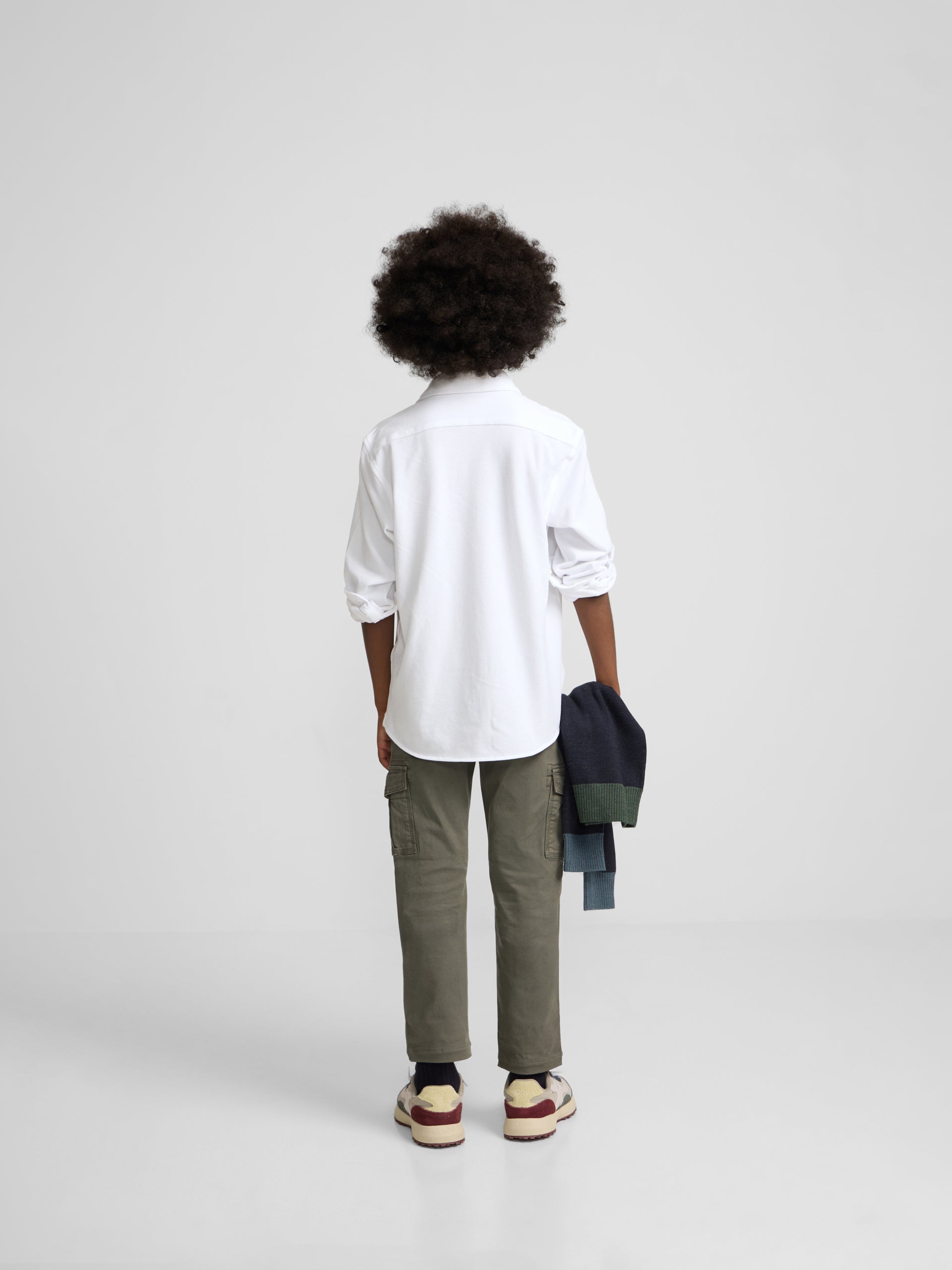 White kids' sport piqué shirt