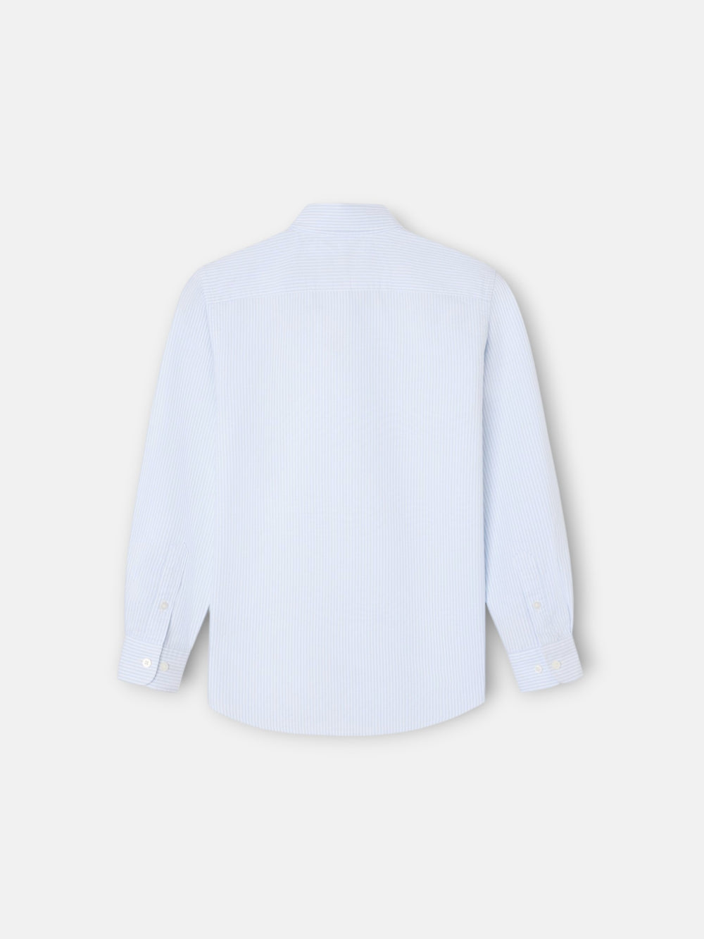 Chemise sport enfant rayée oxford bleu ciel