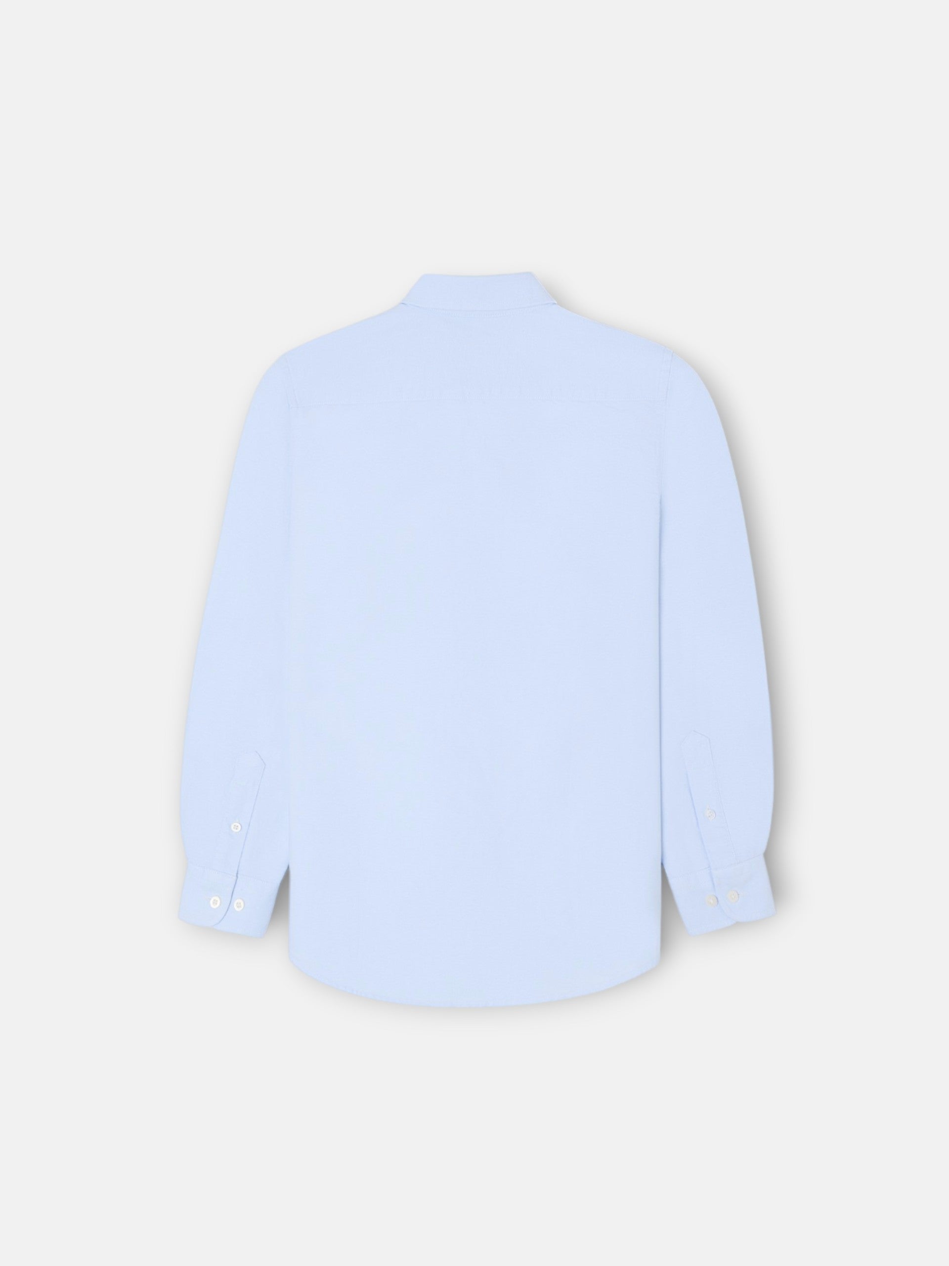 Polo desportivo clássico para crianças oxford azul-claro