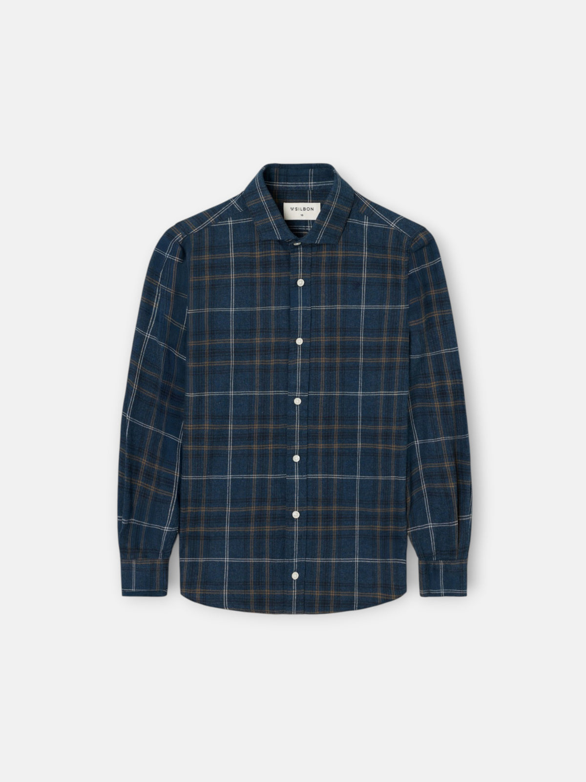 Kids sport shirt warm tartan navy check