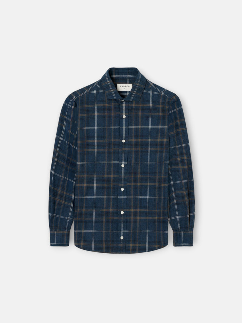 Camisa sport kids warm cuadro tartan navy
