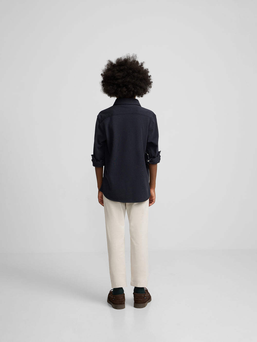 Chemise sport enfant piqué marine