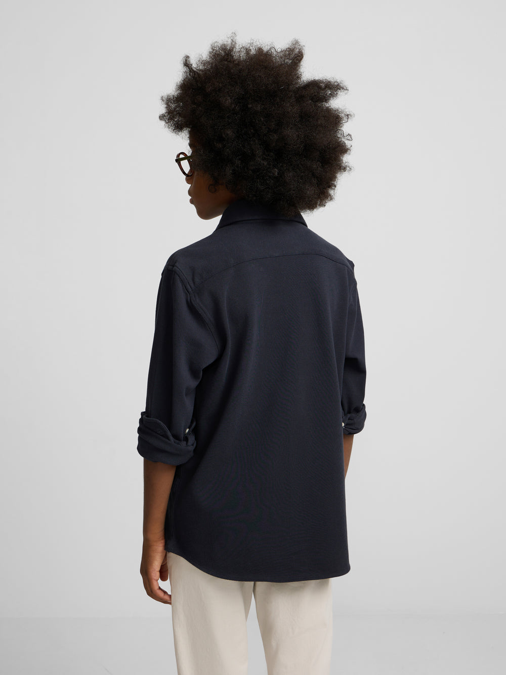 Chemise sport enfant piqué marine