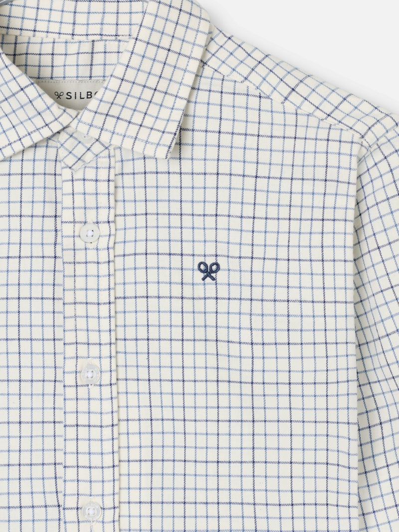 Camisa sport kids warm cuadros azules